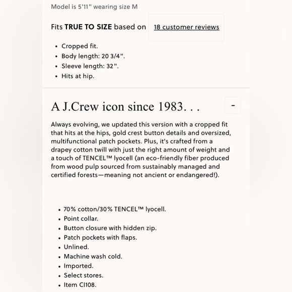 NWT J CREW Short Barn Jacket™ in cotton twill in White - Picture 7 of 8